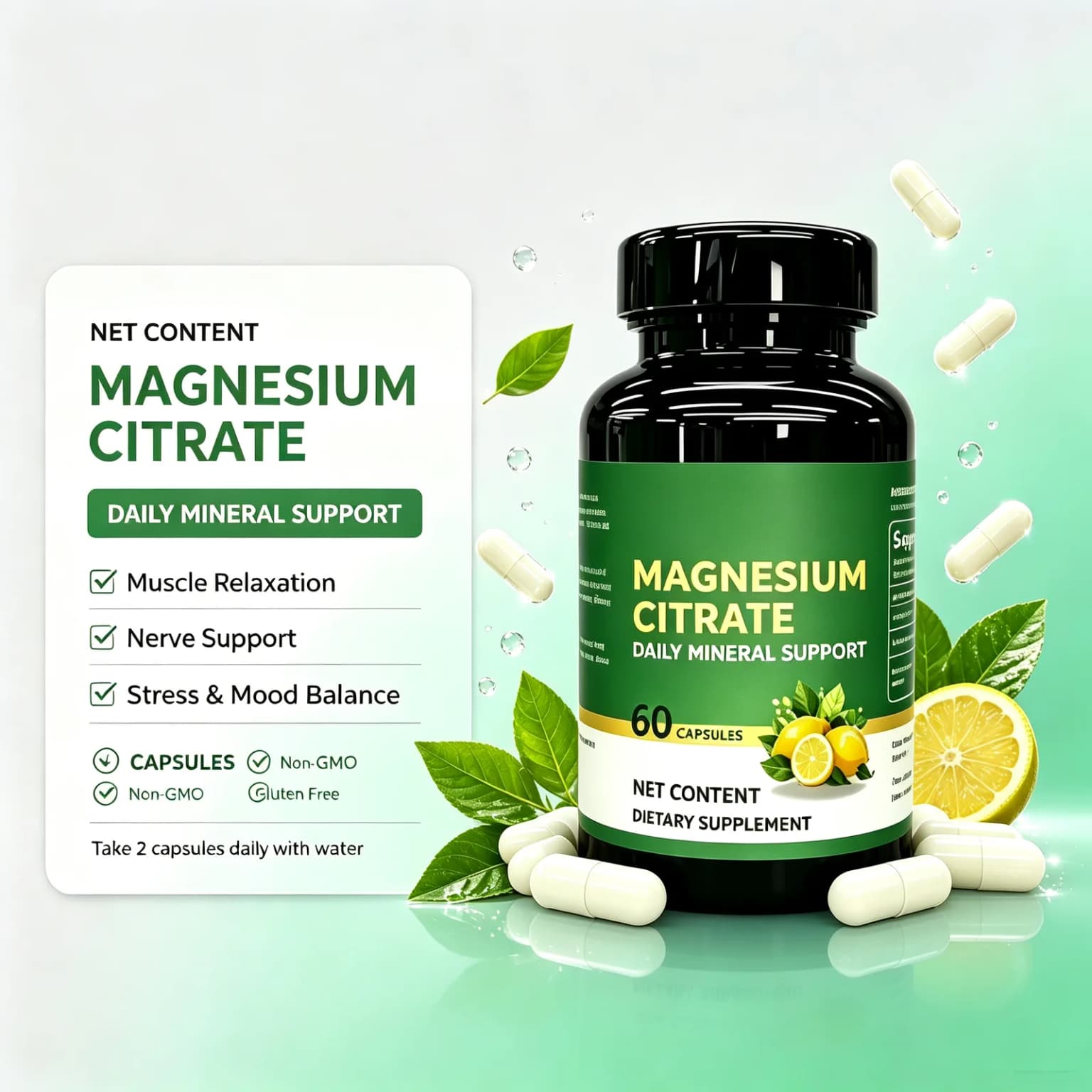 Lunieo Magnesium Citrate Capsules, product photo 3