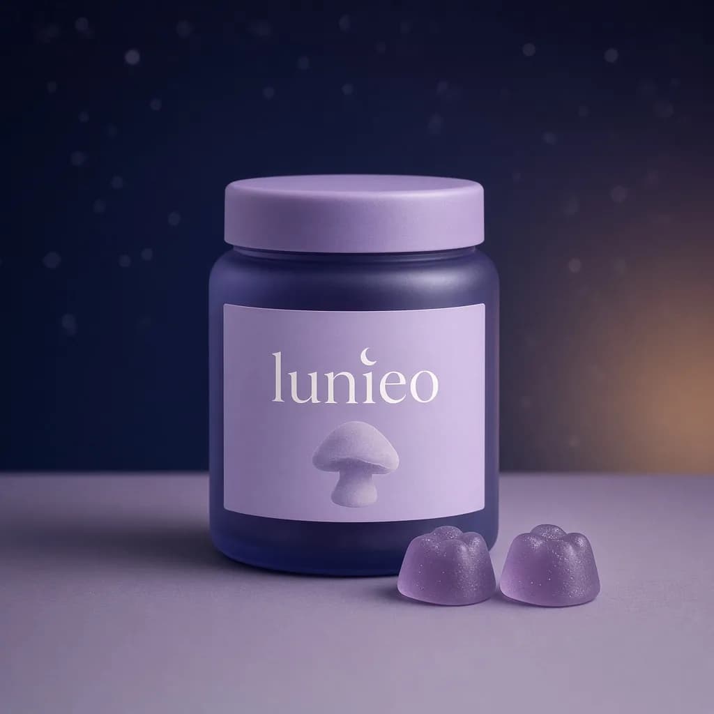 Lunieo Mushroom Calm Gummies, Lunieo packaging