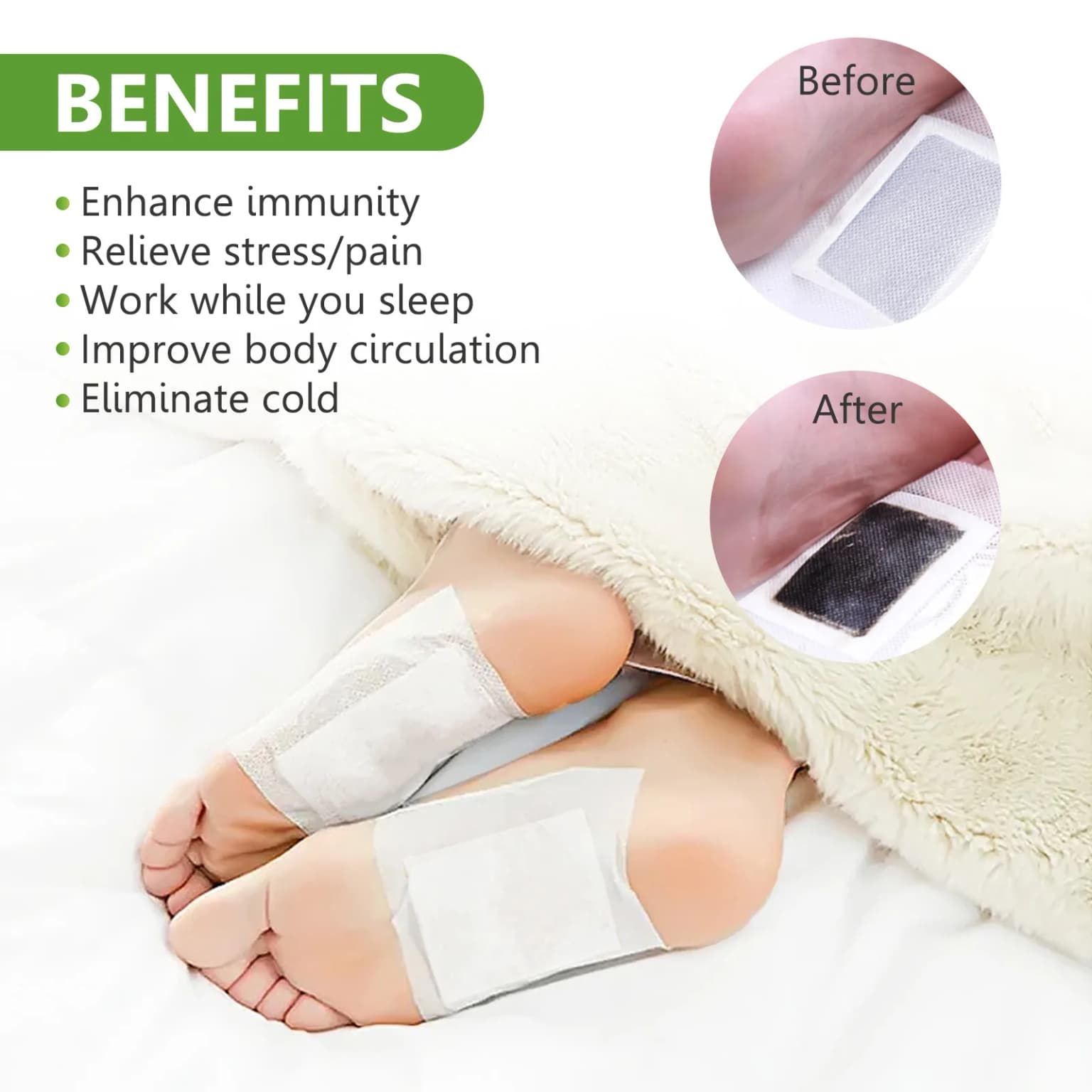 Lunieo Night Relief Foot Patches, product photo 6