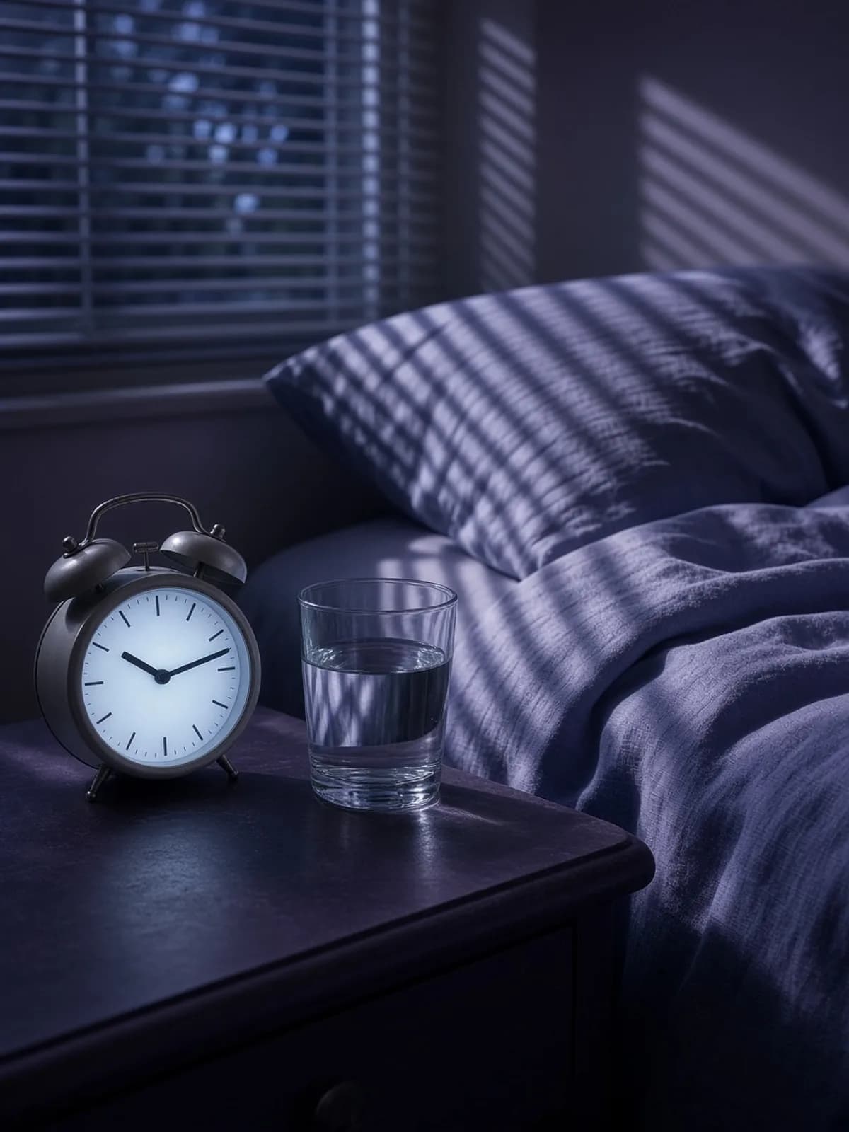A bedside clock glowing at three in the morning.